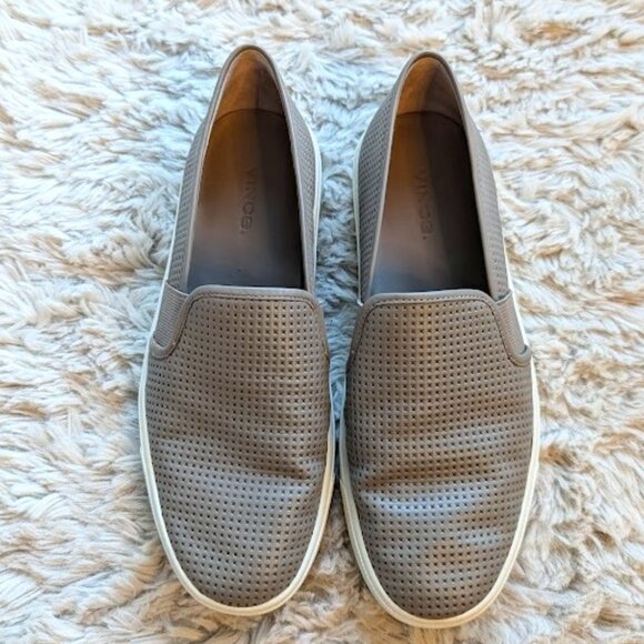 VINCE Blair Perforated Suede Sneaker size 6.5 - Picture 2 of 8